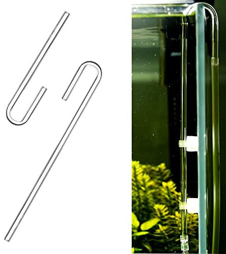IAFVKAI 2 Stück Acryl U-Form Rohr für Aquarium Luftpumpe Aquarium CO2 Diffusor Connect Tube