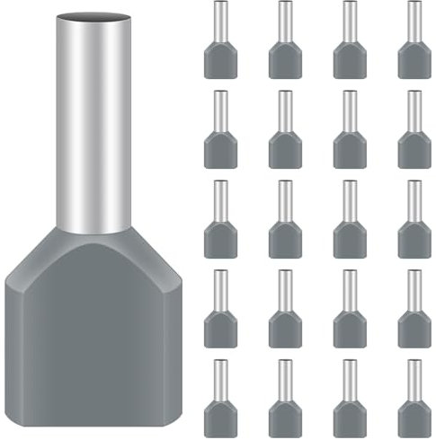 Hanibos - Juego de 100 casquillos para cables (4 mm², aislados, para conexión de alambre)