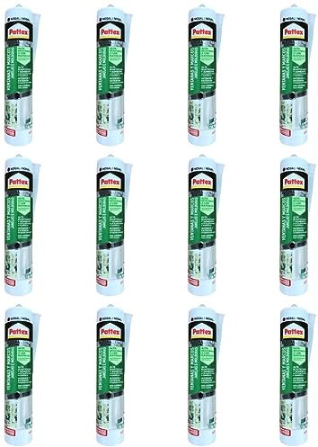Pattex Silikon von Henkel Perfekt für Fenster & Türen - wasserfest, flexibel & hochwertig 280ml braun (12)