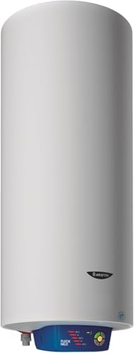 Ariston Fleck Nilo - Termo Eléctrico 100L de Diámetro Estrecho, Calentador de Agua Eléctrico Horizontal y Vertical - Servicio Post-Venta solo Disponible en España - Eficiencia B, Rango (A+/F)