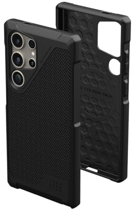 URBAN ARMOR GEAR UAG Schutzhülle für Samsung Galaxy S24 Ultra, 17,3 cm (6,8 Zoll), Metropolis LT Kevlar, magnetisch, stoßfest, rutschfest, Schwarz