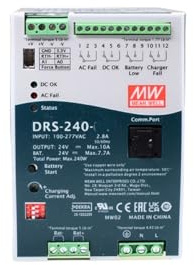 MEAN WELL DRS 240W 48V 3.85A Switching Power Supply， DRS-240-48 AC-DC DIN Rail UPS Power Supply Driver Converter Transformer For Security Systems, Alarm Systems, etc