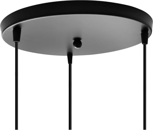 HSDKA Lustre Plafond Auvent-3 Trous Luminaires Pendentif Lampe Disque Base Ronde Plafond Plaque Base Suspension Accessoires D'Éclairage Rouille (Noir)
