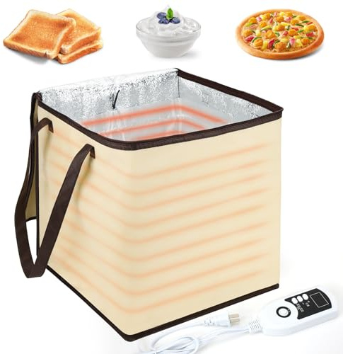 Bread Dough Proofer with Heater, Bread Pizza Dough Proofing kit Temperature Control Proofing Accessories for Making Bread, Yogurt, Natto and Handmade Soap