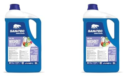 SANITEC igiene sicura Washdet - Detergente Liquido per Bucato a Mano e in Lavatrice - Bianchi e Colorati - Orchidea Blu - 5,1 kg (Confezione da 2)