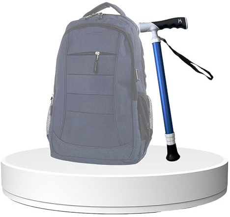 Höghållfast vandringsstav i titanlegering med vridbart handtag, justerbar höjd från 38 cm till 116 cm och halkfri spets för ökad stabilitet och komfort(116)