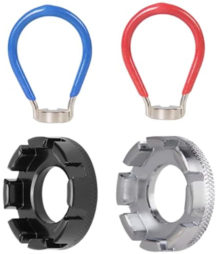 YilKUliHio 4 PCS Bicycle Spoke Wrench 6 in 1 Bike Spoke Key Steel Spoke Spanner Spoke Tool for Repairing 10-15 Gauge Bicycle Electric Vehicle Spokes