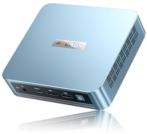 PELADN WI-6 Pro Mini PC, Intel 12th Gen Alder Lake- N95(up to 3.4GHz), 8GB DDR4 RAM 256GB M.2 PCIe SSD, Desktop Computer Support 4K Display/USB3.2/WiFi 5/BT4.2/Win 11 Pro (8GB+256GB/N95)