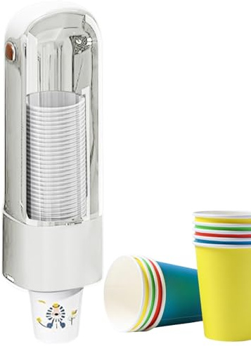 Dispenser per tazze – Porta bevande – Dispenser per tazze di carta | Porta bicchieri di plastica per dispenser – Asta da parete per ristoranti Halloween Party Supplies