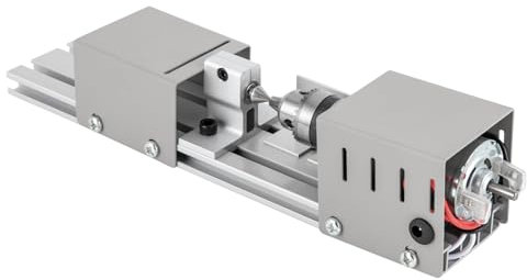Mini Drehmaschine, Metall Fräs Drehmaschine, Polieren Schneiden Auto Perlen Bälle Buddha Perlenmaschine, Präzise Drehbank 4000-9000U/min, Tischdrehmaschinen für Drehen, Schnitzen, Schleifen