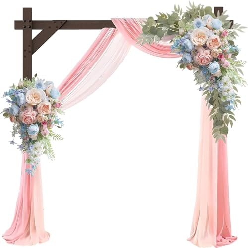 Arche de Mariage en Bois Arche de Ballons Arche de Mariage Support en Bois pour Jardin et événements Décoration Intérieure,Pelouse de Jardin Support de Toile de Fond de Photo de Tonnelle de Mariage Ru