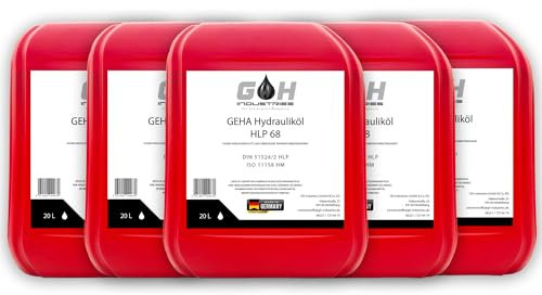 100 L Hydrauliköl HLP 68 ISO VG 68 nach DIN 51524/2 ISO 11158 HM Kanister 5 Stück mit 20 Liter