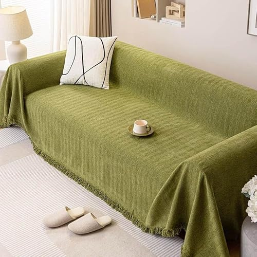 Cobija grande para sofá de 2 y 3 plazas, manta versátil para chaise longue, acogedora manta de sofá (#11, 180 x 130 cm)