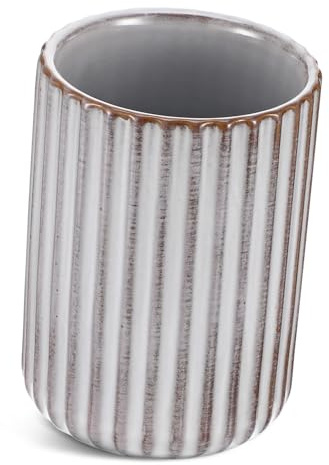 VICASKY Coppa a Strisce Retrò Tazze Per Bevande Calde Bevanda Tazza Senza Mano Latte Bianco Decorativo Porcellana Gres Potabile Rustico Tazza Da Tè Argilla Ceramica Bianca