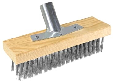 Heavy Duty Steel Wire Brush Head Scrubbing Brush For Scrubbing Stain On Concrete Outdoor Deck Garage Pool Grout Patios Patios Moss Remover