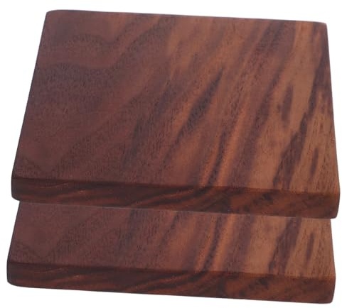 Holibanna 2 Stück Walnussholzplatten 10x10x1cm Massive Holzpaneele zum Gravieren und Brennen Naturbelassene Selbstgemacht Holzbretter für Möbelbau und Wohnaccessoires