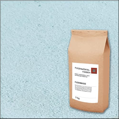 Fugenmörtel-Farben | 3kg | Einsetzbar für Fugen im Innen- und Außenbereich auf Wand- und Bodenflächen (Blass Türkis, 3kg)