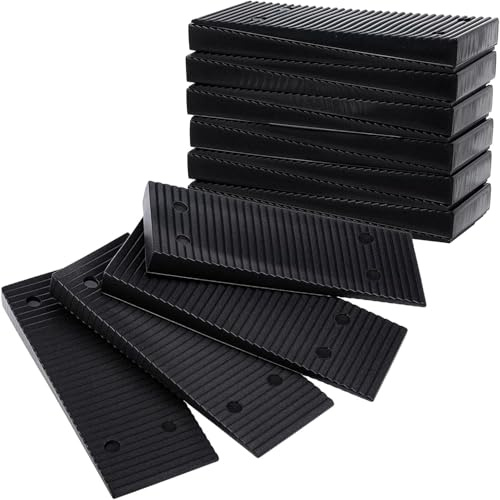 Ousuwo 16 cunei di livellamento in plastica, 8 x 3 cm, cunei universali in plastica per la regolazione di porte e finestre, spessori di livellamento in vetro, cuscinetti per pavimenti e superfici