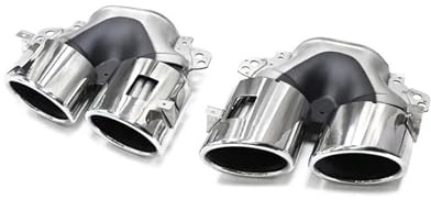 Autoauspuffendrohr Auspuffrohr für Mercedes für Benz A35 CLA34 GLA35 A45 CLA45 GLA45 W177 Endschalldämpfer, vierfach, Edelstahl, Tuning Endschalldämpfer(Silver Exhaust)