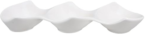 IMIKEYA Cuenco Base Estable Multifuncional de Cerámica Blanco para Salsa en Vajilla Adecuado para Hotel y Restaurante