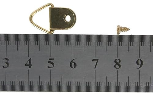 Winomo Bildaufhänger Bilderrahmen Aufhänger Heavy-Duty große Dreieck D-Ring-Single-Loch Bild Aufhänger - 100 Stücke