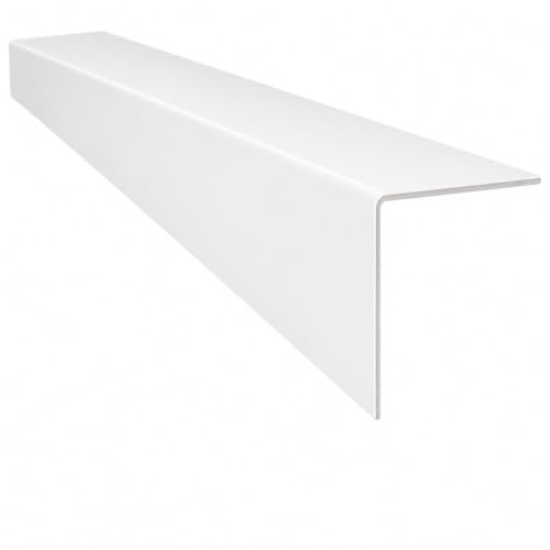 Alu Winkel Profil Weiß RAL 9016 2 Meter Kantenschutz 1,5 mm, 40 x 40 mm | Extra kräftige 1,5-mm-Stärke: formstabiler als übliche 0,8–1-mm-Profile – rostfreier Kantenschutz für innen & außen