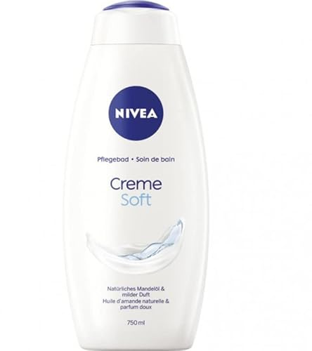Nivea Cremebad - Creme Soft - für Frauen jeden Alters und alle Hauttypen - 3er Pack (3 x 750 ml)