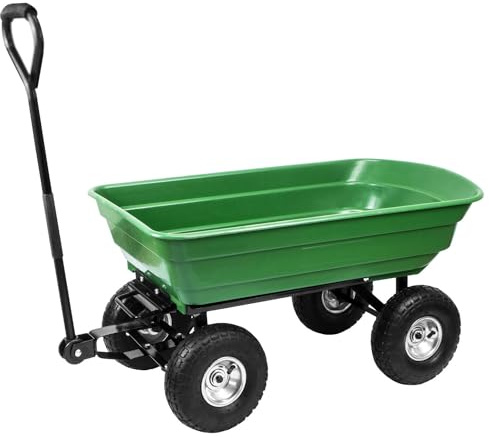 Komodo Garden Dump Trolley Tipping Wheelbarrow Tip Truck Cart