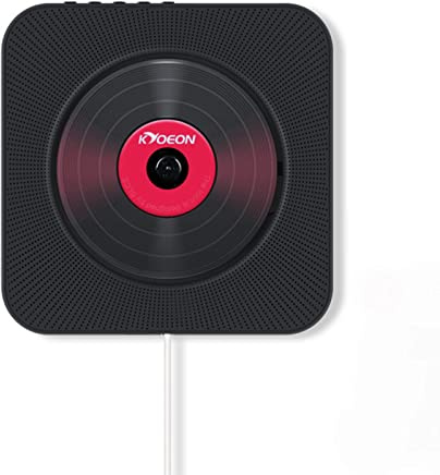 ZMMZZ Lettore CD/Dvd Portatile Lettore Musicale CD BT montabile a Parete con Telecomando Compatibile con HDMI per TV Home CD Boombox,Nero