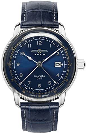 Zeppelin lz129 Herren Uhr analog Automatik mit Leder Armband 7668-3