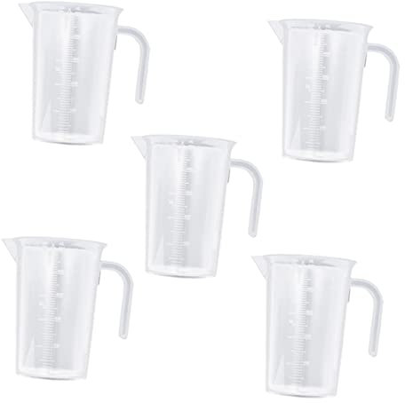 ULTECHNOVO 5 Piezas Taza Medidora De Plástico Taza Medidora Para Repostería Utensilios De Cocina Para Hornear De Plástico Para Cocina y Repostería
