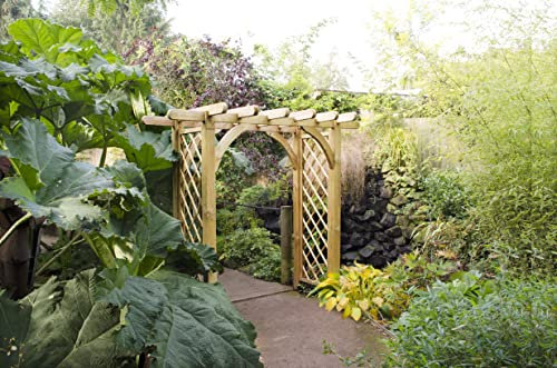 Forest Garden Large Ultima Pergola Arch 2.4m x 1.3m Pressure Treated Wood Trellis Side Panels