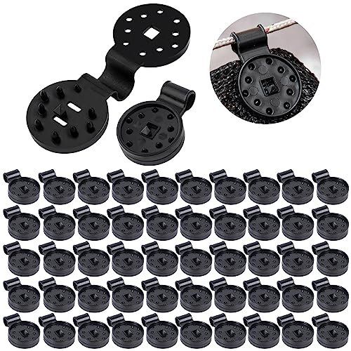 Jogoico 100pcs Shade Cloth Plastic Clips, Reusable Lock Grip for Sunshade Net, Windproof Garden Shade Net Clip for Tent Shelters Fixing, Greenhouse Film Sunshade, Awning Canopy, Anti Bird Netting