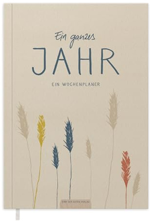 Eine der Guten Terminkalender A5 - Ein ganzes Jahr Kalender undatiert, Softcover Wochenplaner ohne Datum, Terminplaner zum flexibel starten, Creme Beige Blumen, klimaneutral, FSC Papier