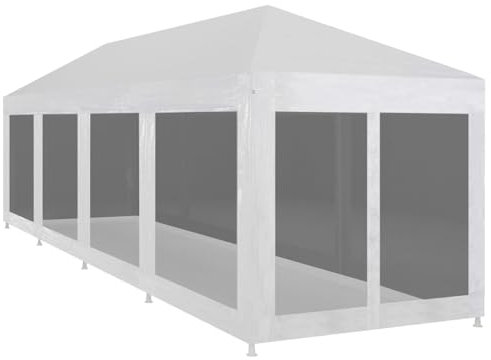 BaraSh Tenda per Feste con 10 Pareti in Rete 12x3 m,Tenda per Feste,Impermeabile,Tenda da Giardino Anti-UV(SPU:45112)