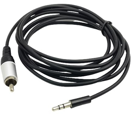 Kobeleen Câble AUX de 2 mètres, 3.5mm vers RCA Mono, connectez vos appareils en toute simplicité, connexion facile pour système de divertissement à domicile