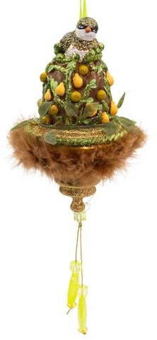 Kurt Adler 10.25-inch Holly Hats™ Partridge in a Pear Tree Ornament