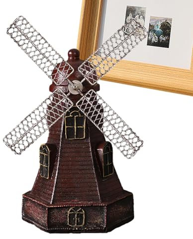 Ornements de moulin à vent, moulin à vent hollandais vintage, décoration de modèle de moulin à vent hollandais, statue de moulin à vent hollandais rétro, ornements miniatures pour