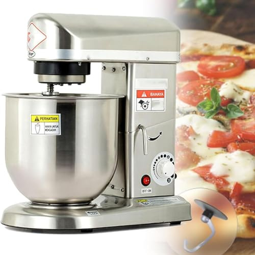 GYQSSD Mélangeur électrique sur Socle De Cuisine, Mélangeur à Gâteau Multifonction à 3 Vitesses, Mélangeur Alimentaire 5l/7l/10l pour Cuisson avec Bol, Batteur, Crochet Pétrisseur, Robot Culinaire,7L