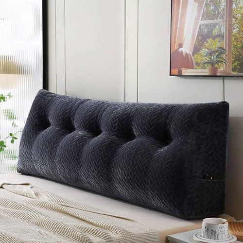 HLTQL Lesekissen FüR Bett Und Sofa、RüCkenkissen Sofa Groß、StüTzkissen RüCken Bett、Keilkissen Kopfteil Bett Abnehmbar Und Waschbar(#5,150x50x20cm)