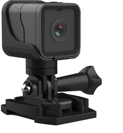URPIZY 1080p HD Tragbare Sport Mini Kamera mit Hotspot WiFi, Wasserdicht für Fahraufzeichnung, Computerkamera und Fahrradkamera