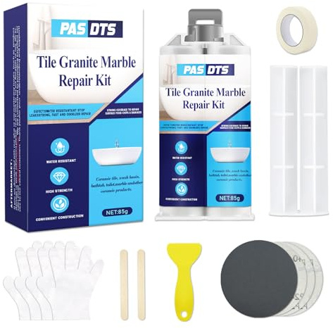 Kit de réparation pour carrelage, granit et marbre, résistant à l'eau, pour porcelaine, carreaux en céramique, lavabo, baignoire et toilettes, 85 g