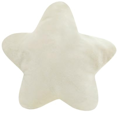 Cute Pillow Cushion Decorative Nursery Stuffed Throw Pillows 30cm Soft Plush Star Pillow Cushion for Kids Boys Girls Adults Car Home Chair Floor Bed Gift Reading Nook TV (White)