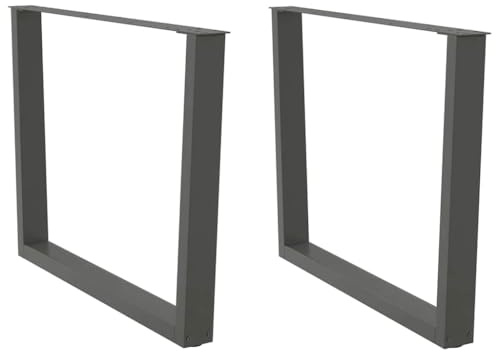vidaXL Esstisch Beine V-Form 2 Stück Anthrazit 100x(72-73,3) cm Stahl