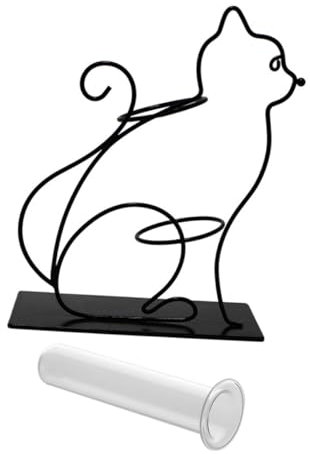 YARNOW Eisenkunstvase Mit Glasrohr Für Blumenstecklinge Hohlvase Als Hydroponische Blumenvase Transparente Blumenvase Als Dekorative Vase Für Zuhause Luftpflanzgefäßschmuck Mit Eisenrahme