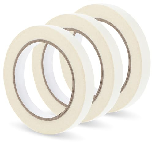Gjinxi Artist Tape, White Masking Tape 0.6 Inch, 3pcs Tack Arts Tapes | for Drafting Art, Acid Free, Watercolor Canvas Framing, Paper Masking Tapes, for Watercolor Painting, Matting Pictures