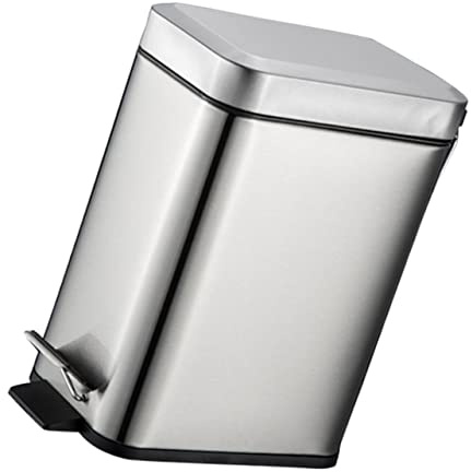 WEKADRIN Poubelle à Pédale en Acier Inoxydable 10L Cuisine et Salle de Bain Design Pratique et Stable Poubelle de Bureau Facile à Nettoyer Utilisation Domestique