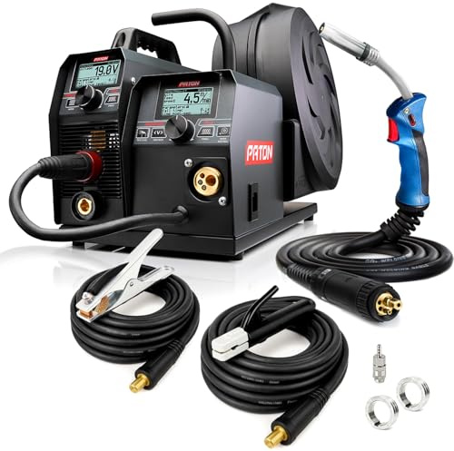 PATON ProMIG-250-15-2 250 Amp MIG Welding Machine 3 in 1 MIG Welder 400V Welding Machine kit, 2-Roller Wire Feed, Professional Inverter, MIG Torch, Electrode Holder, Ground Holder