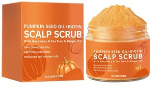 Gommage pour cuir chevelu, exfoliant à l'huile de graines de citrouille, au romarin et à l'huile de gingembre, nettoyage en profondeur, nourrit le cuir chevelu et préserve la santé des cheveux. (1PC)