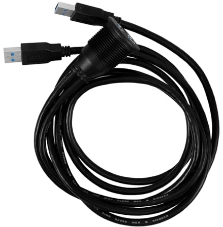 CIYODO Dual USB 3.0 Verlängerungskabel 1m Bündig Einbaubarer Auto USB Anschluss Frontplatten Einbaukabel Für Auto Boot Und Motorrad